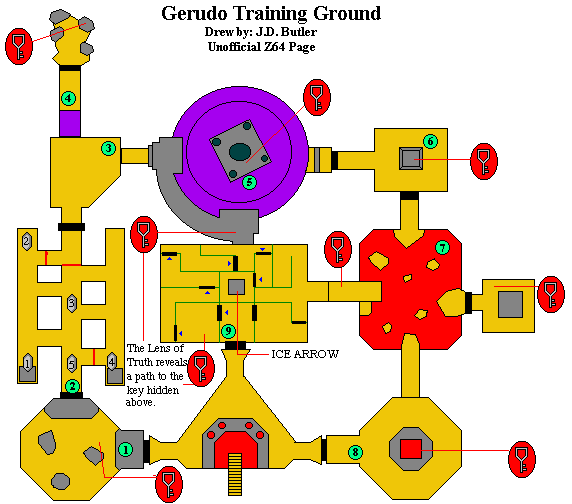 Gerudo Training Ground. Produced by the Unofficial Z64 Page.